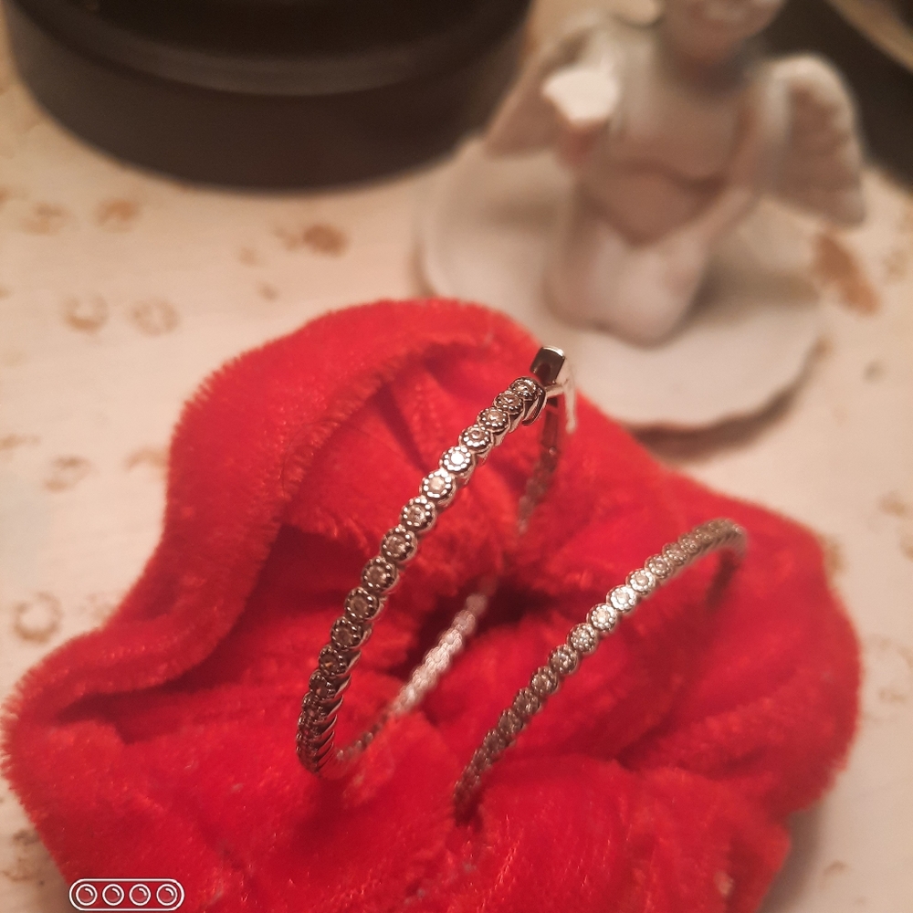 Swarovski rare hoop earrings